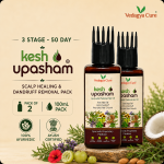 Kesh Upasham : 3 Stage - 50 Day Scalp Healing & Dandruff Removal Pack (PACKX2)